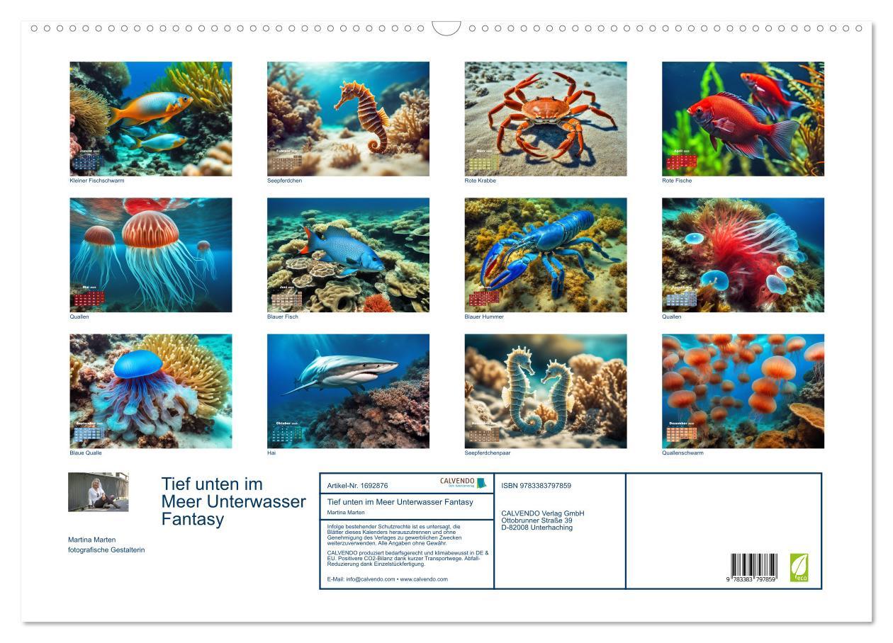 Bild: 9783383797859 | Tief unten im Meer Unterwasser Fantasy (Wandkalender 2025 DIN A2...