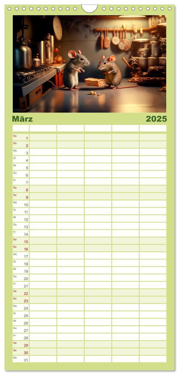 Bild: 9783457094273 | Familienplaner 2025 - Mäuse Freunde mit 5 Spalten (Wandkalender, 21...