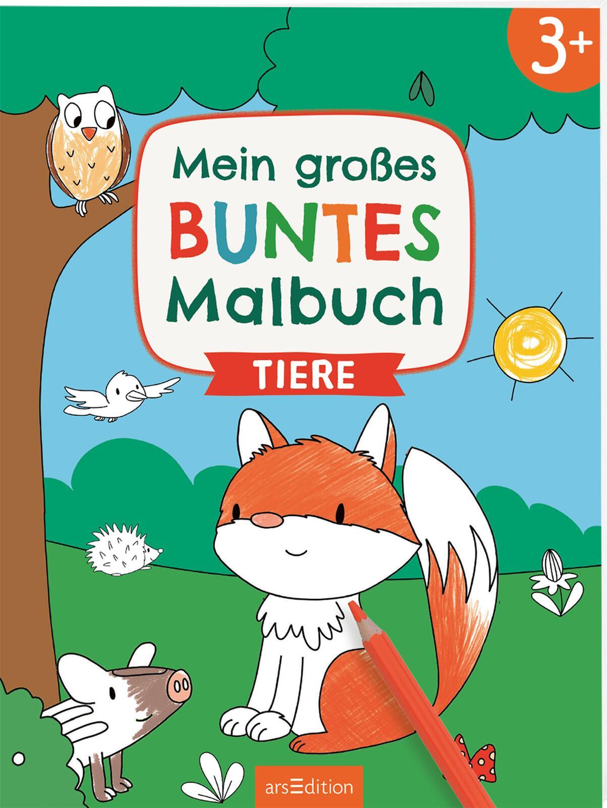 Cover: 9783845853291 | Mein großes buntes Malbuch - Tiere | Ab 3 Jahren | Marlit Kraus | Buch