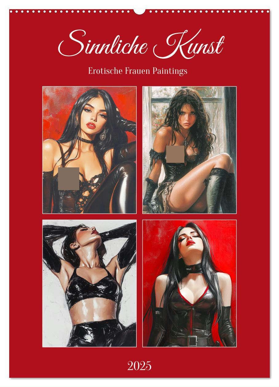 Cover: 9783457207185 | Sinnliche Kunst. Erotische Frauen Paintings (Wandkalender 2025 DIN...