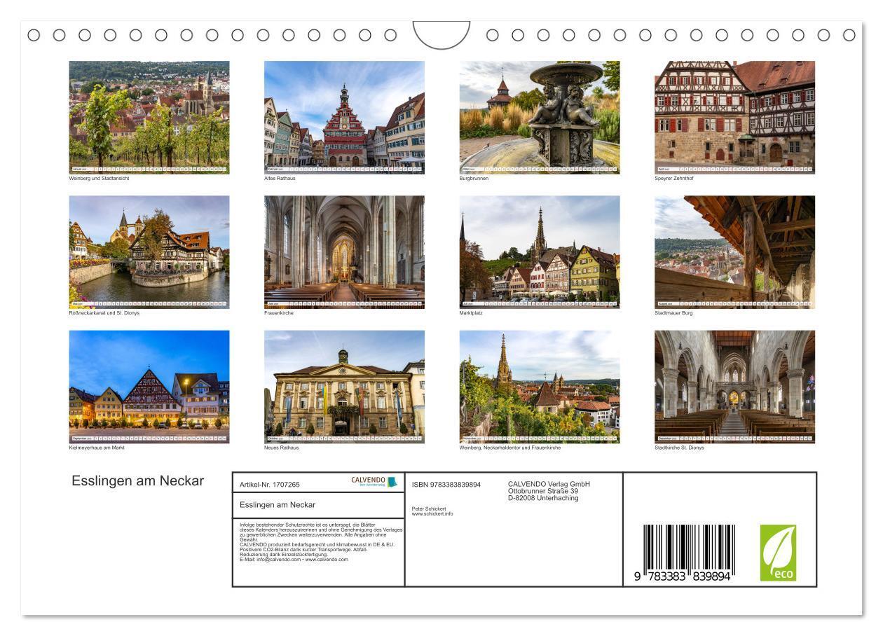 Bild: 9783383839894 | Esslingen am Neckar (Wandkalender 2025 DIN A4 quer), CALVENDO...