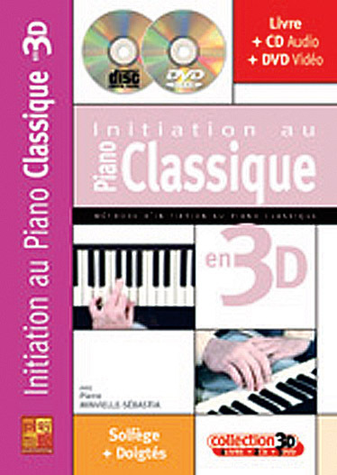 Cover: 3555111001820 | Initiation au Piano Classique 3D | 3D | Buch + CD + DVD