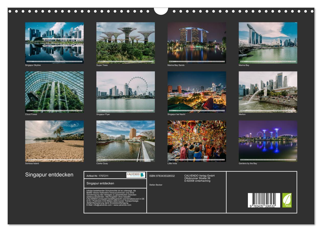 Bild: 9783435326532 | Singapur entdecken (Wandkalender 2025 DIN A3 quer), CALVENDO...