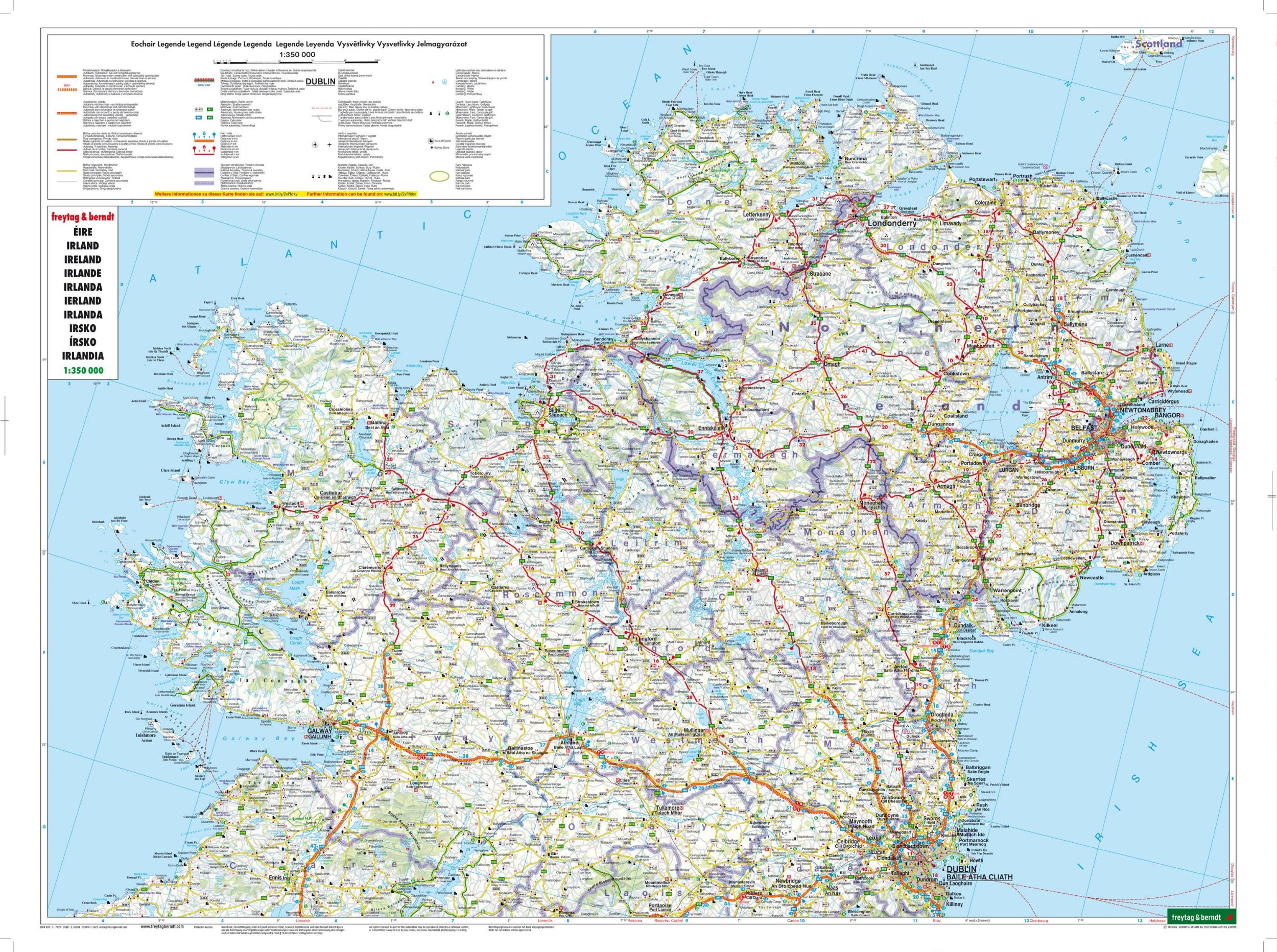 Bild: 9783707905885 | Irland 1 : 350 000. Autokarte | (Land-)Karte | Deutsch | 2013