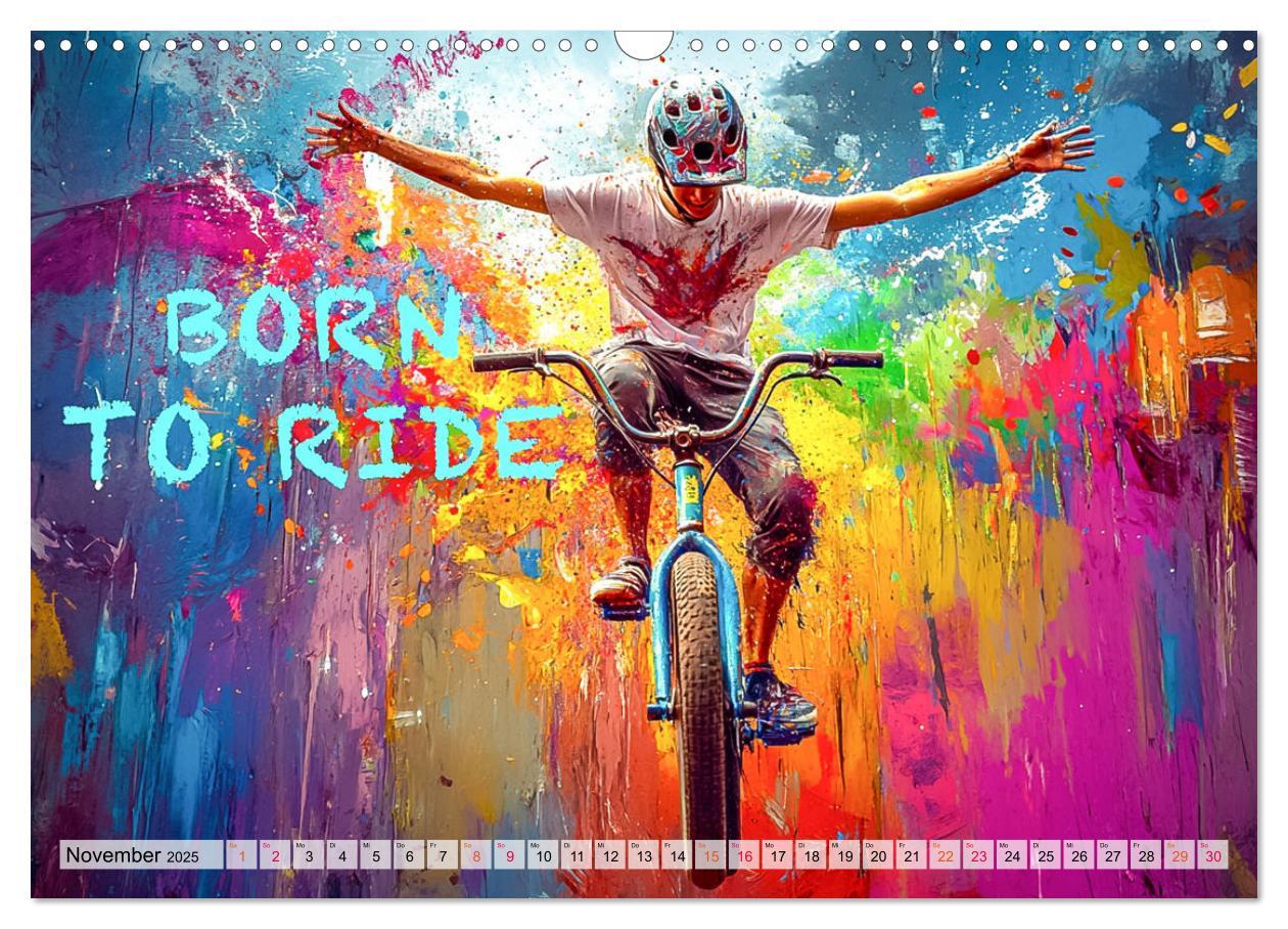 Bild: 9783457184851 | BMX - Coole Slogans (Wandkalender 2025 DIN A3 quer), CALVENDO...