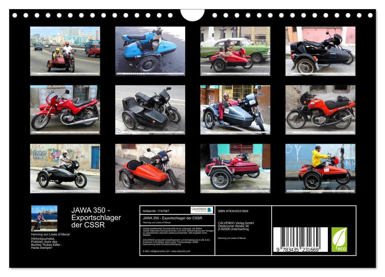 Bild: 9783435231669 | JAWA 350 - Exportschlager der CSSR (Wandkalender 2025 DIN A4 quer),...