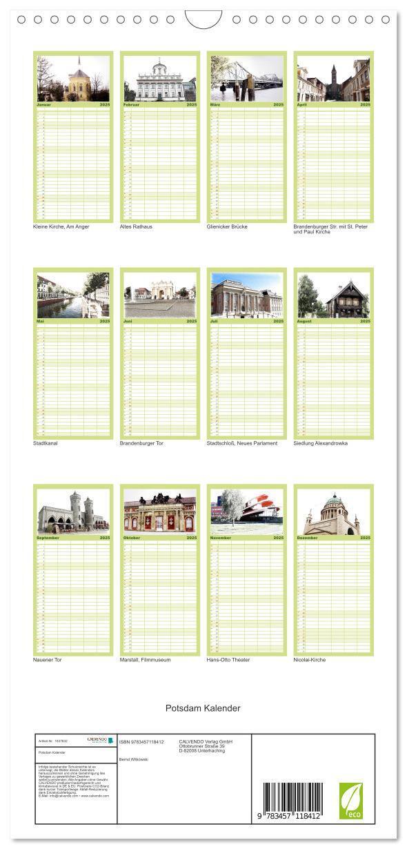 Bild: 9783457118412 | Familienplaner 2025 - Potsdam Kalender mit 5 Spalten (Wandkalender,...