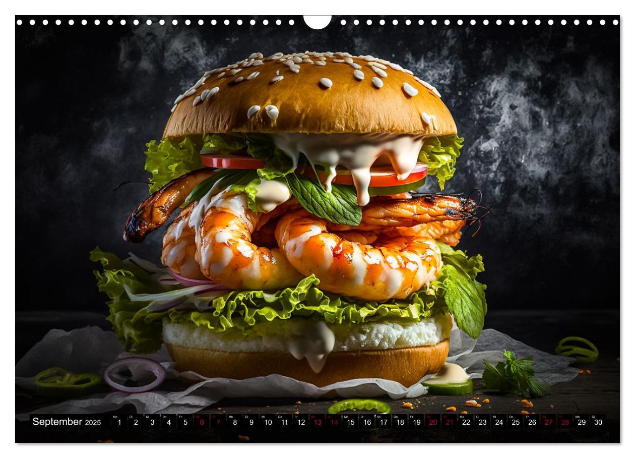 Bild: 9783383912979 | Burgerfood (Wandkalender 2025 DIN A3 quer), CALVENDO Monatskalender