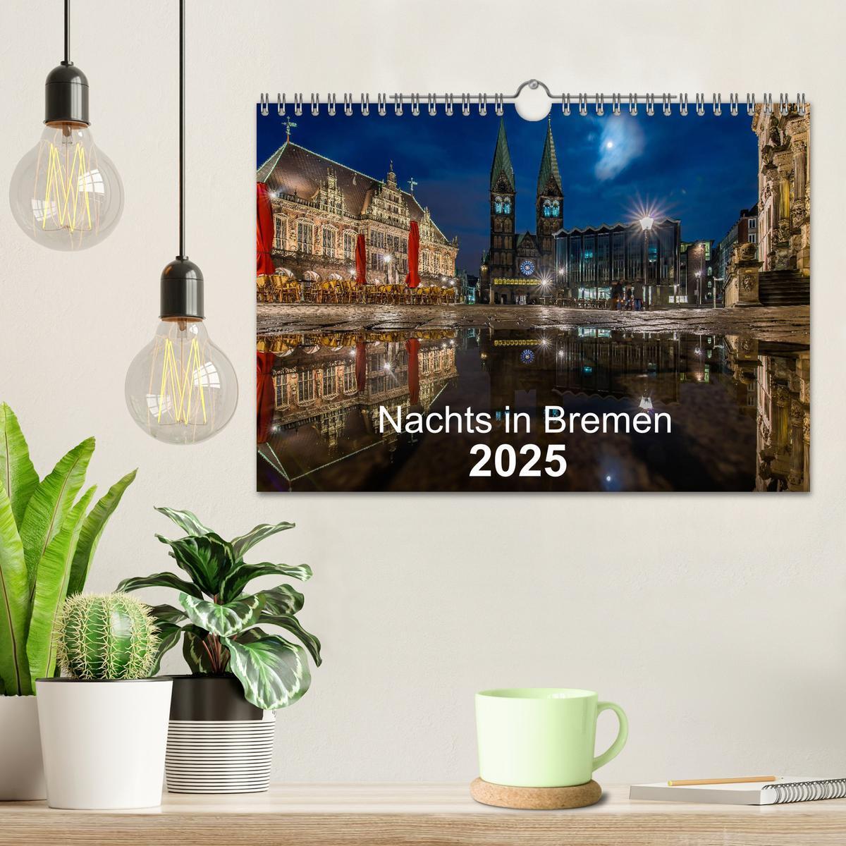 Bild: 9783435177684 | Nachts in Bremen (Wandkalender 2025 DIN A4 quer), CALVENDO...