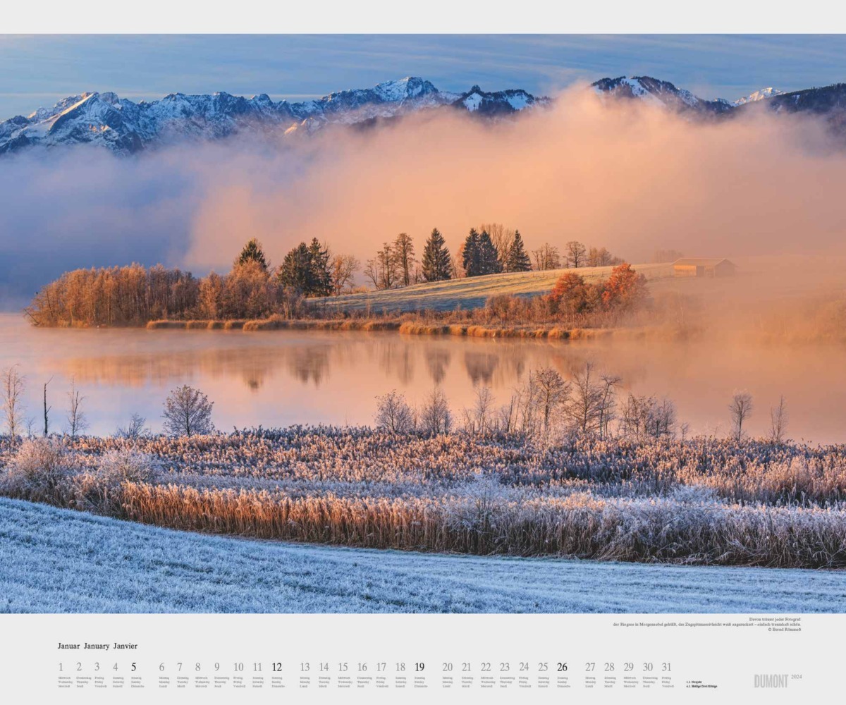 Bild: 4250809653747 | DUMONT - Im Zugspitzland 2025 Wandkalender, 60x50cm, Kalender mit...