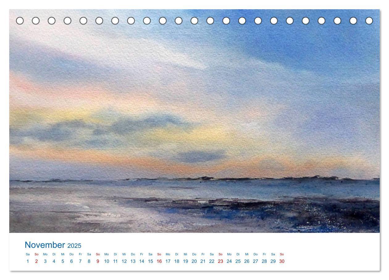 Bild: 9783457146804 | Föhr - Aquarelle (Tischkalender 2025 DIN A5 quer), CALVENDO...