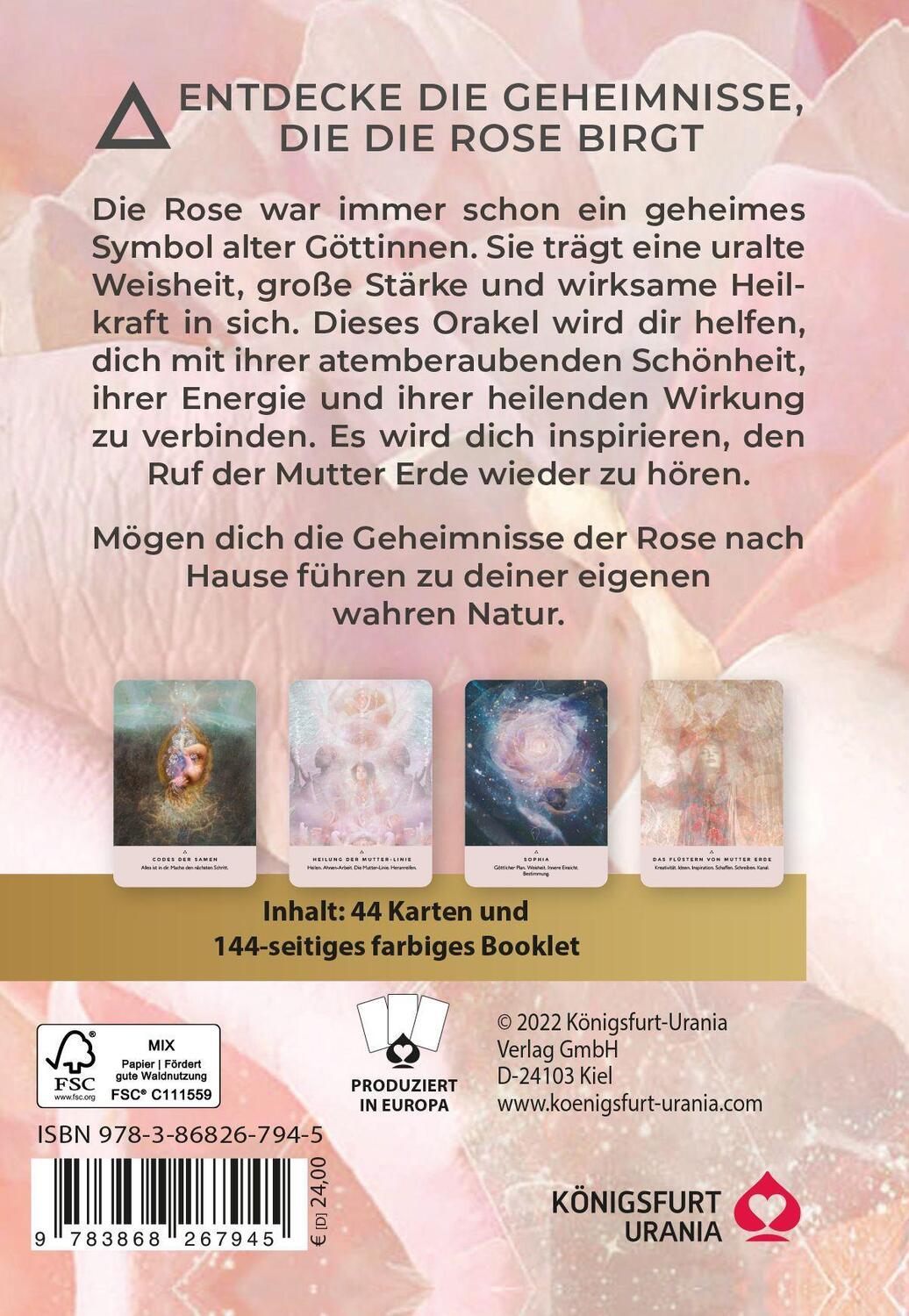 Bild: 9783868267945 | Das Orakel der Rose | 44 Karten mit Botschaften und Anleitungen | Buch