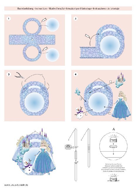 Bild: 4008525240686 | URSUS Laternen-Bastelset "Eisprinzessin" | In Papierverpackung | 2020