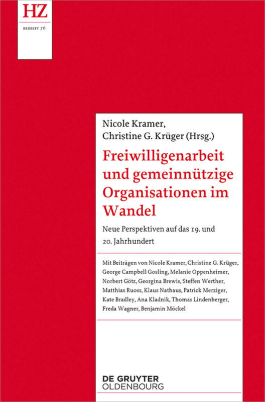 Cover: 9783110608427 | Freiwilligenarbeit und gemeinnützige Organisationen im Wandel | Buch