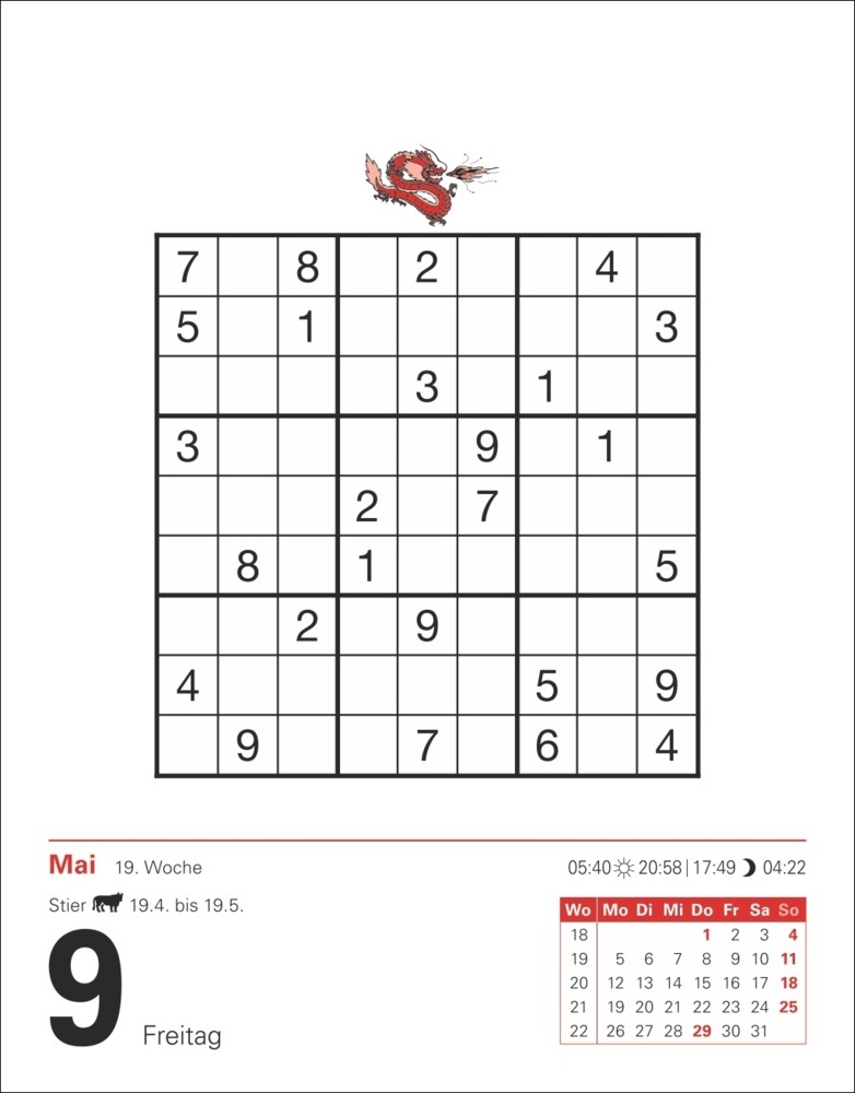 Bild: 9783840033926 | Sudoku Tagesabreißkalender 2025 - Das Kult-Rätsel aus Japan | Krüger