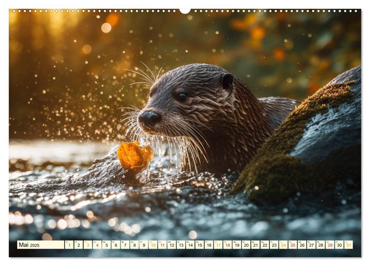 Bild: 9783383906497 | Fischotter - schlaue Jäger (Wandkalender 2025 DIN A2 quer),...