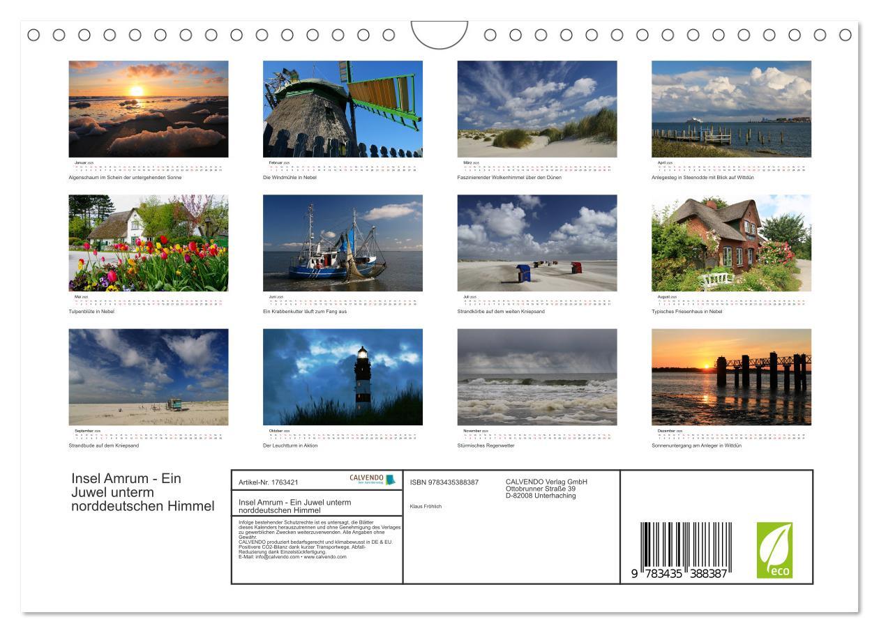 Bild: 9783435388387 | Insel Amrum - Ein Juwel unterm norddeutschen Himmel (Wandkalender...