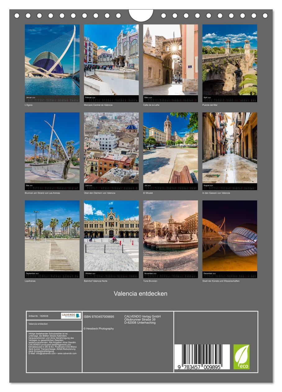 Bild: 9783457009895 | Valencia entdecken (Wandkalender 2025 DIN A4 hoch), CALVENDO...