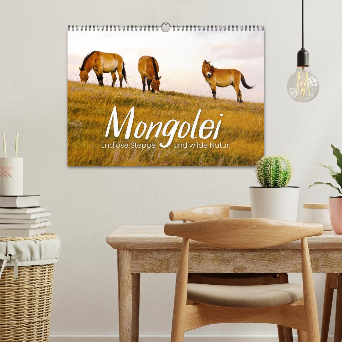 Bild: 9783435006724 | Mongolei - Endlose Steppe und wilde Natur. (Wandkalender 2025 DIN...