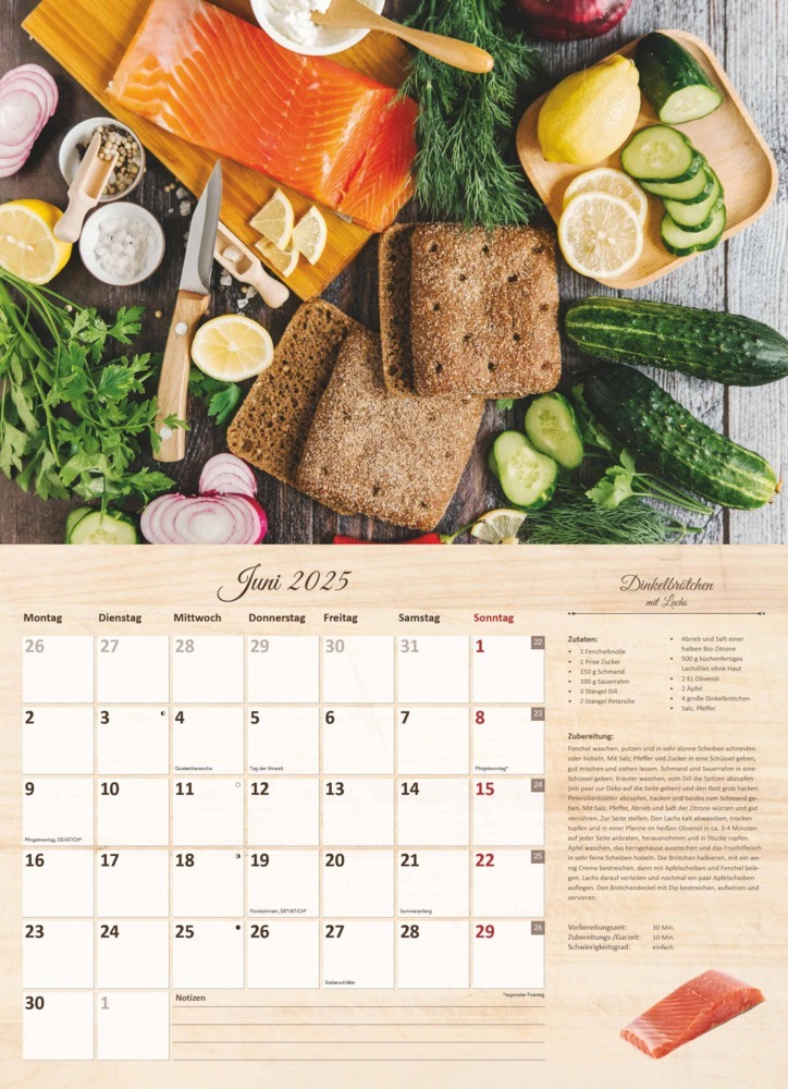 Bild: 4251732344610 | Culinaria - Der große Küchenkalender 2025 - Bildkalender 42x29 cm...