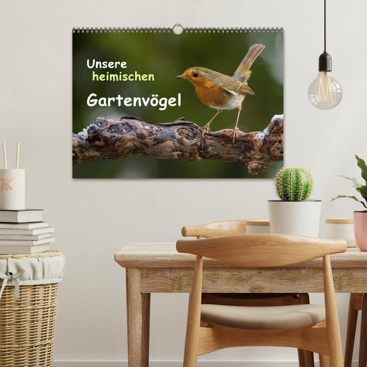 Bild: 9783435544547 | Unsere heimischen Gartenvögel (Wandkalender 2025 DIN A3 quer),...