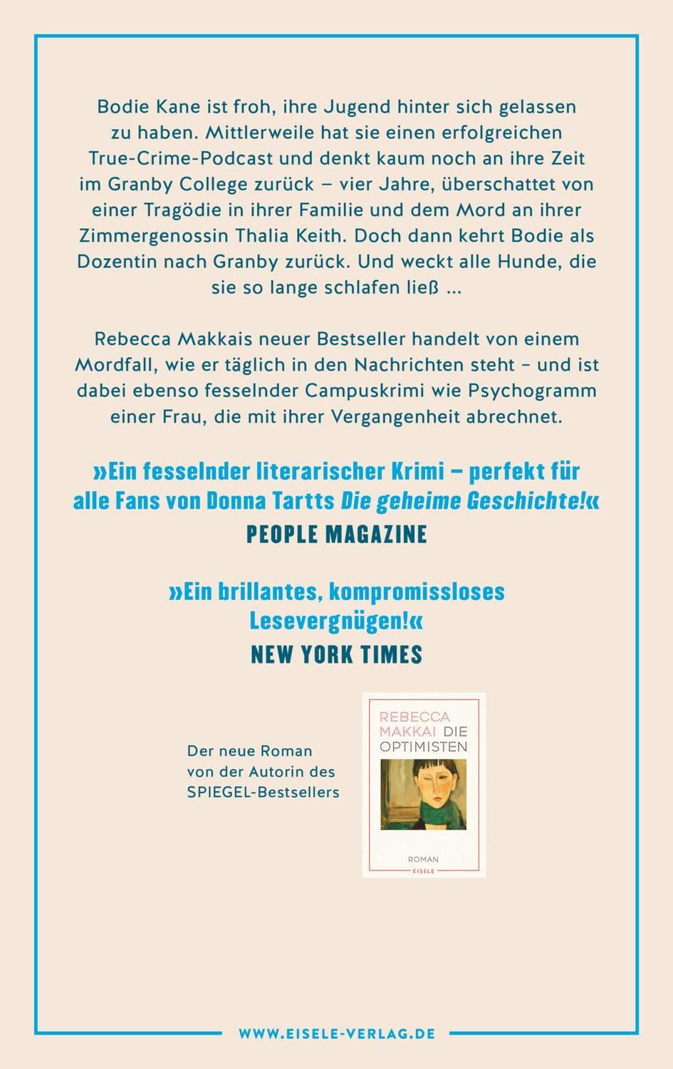 Rückseite: 9783961611737 | Ich hätte da ein paar Fragen an Sie | Rebecca Makkai | Buch | 560 S.