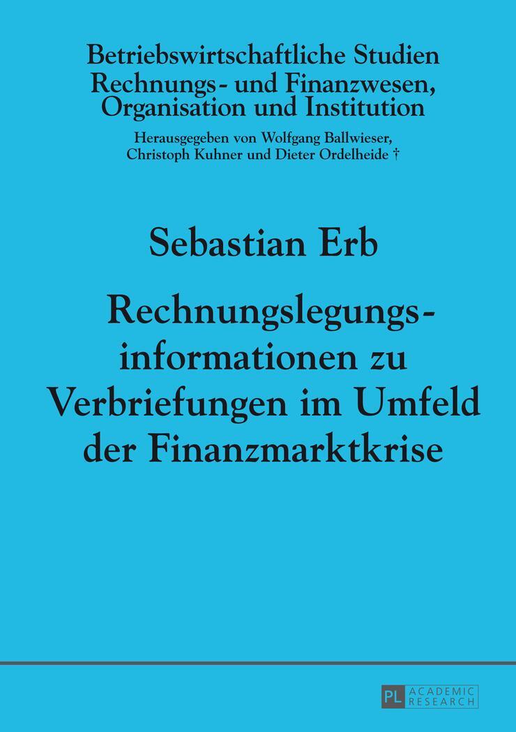 Cover: 9783631654071 | Rechnungslegungsinformationen zu Verbriefungen im Umfeld der...