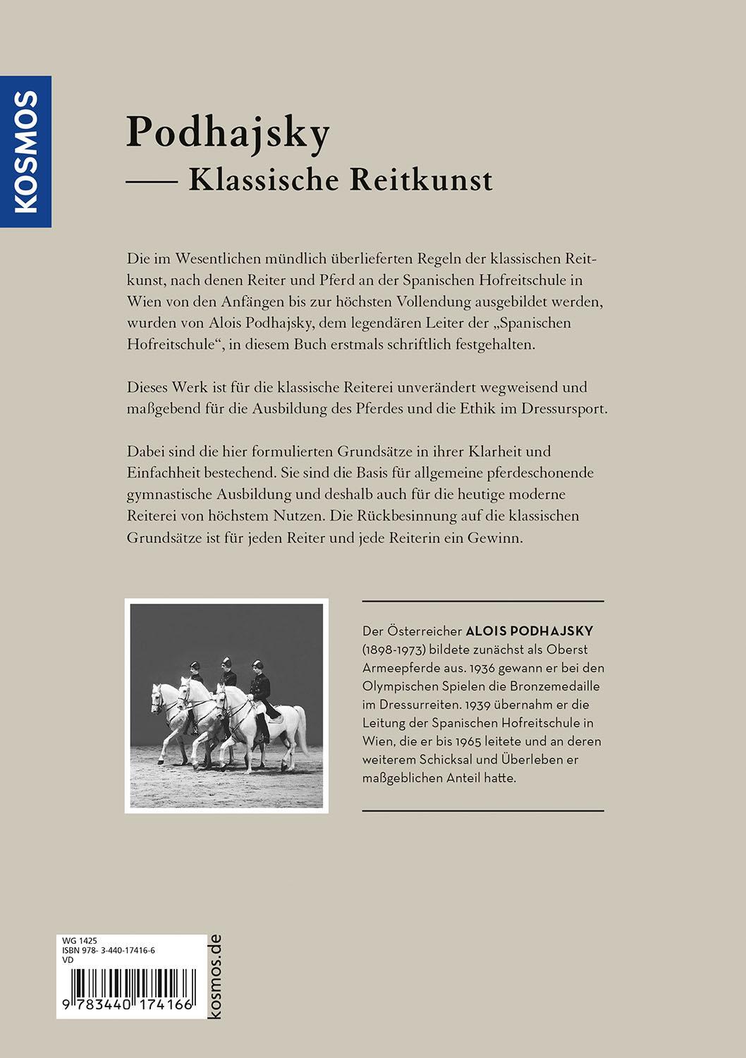 Bild: 9783440174166 | Die klassische Reitkunst | Alois Podhajsky | Buch | 304 S. | Deutsch