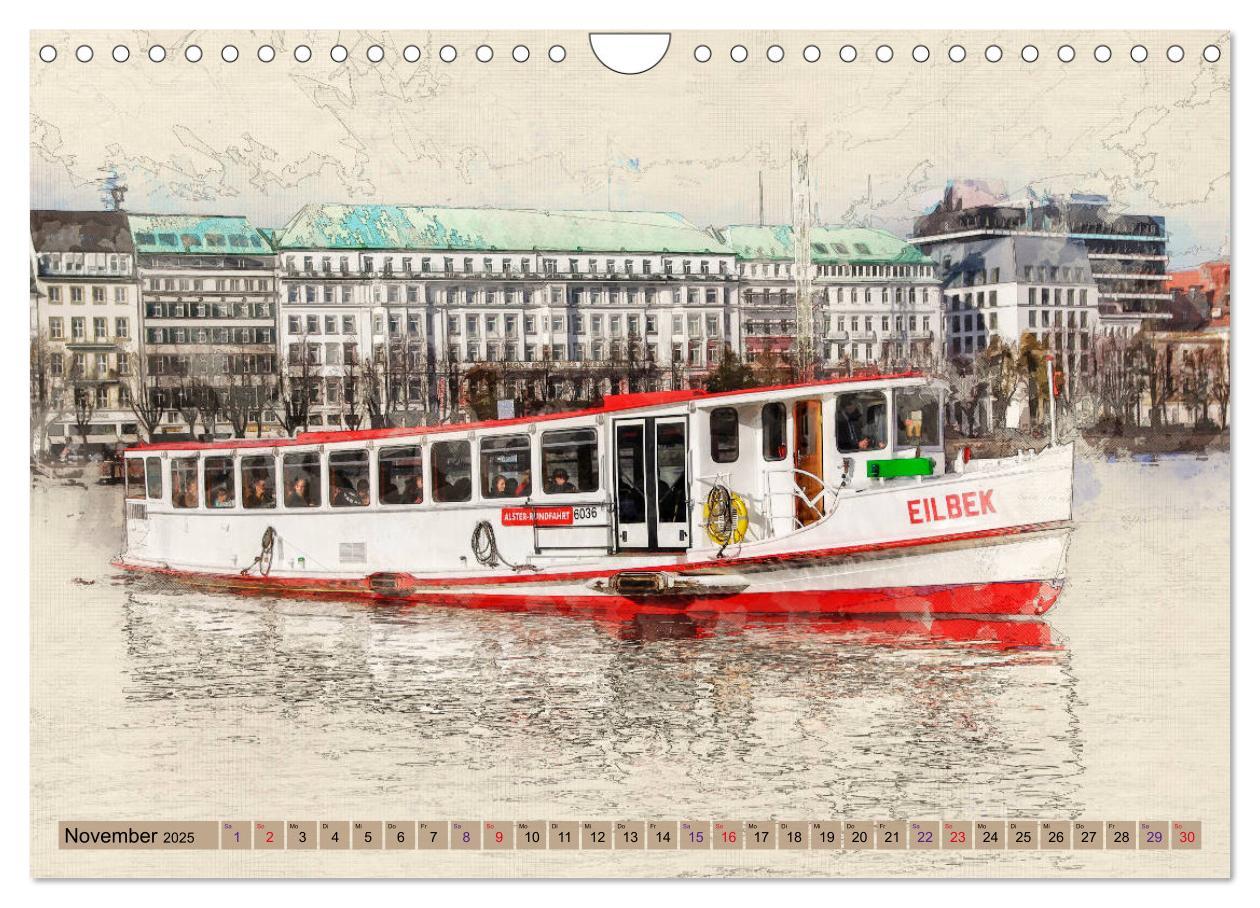 Bild: 9783435368877 | Hamburg für Genießer (Wandkalender 2025 DIN A4 quer), CALVENDO...