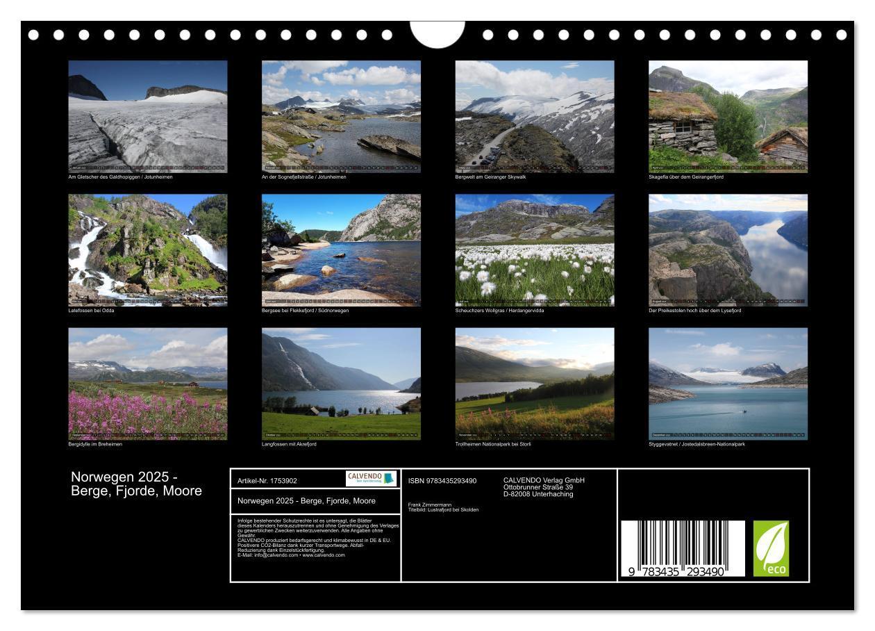 Bild: 9783435293490 | Norwegen 2025 - Berge, Fjorde, Moore (Wandkalender 2025 DIN A4...