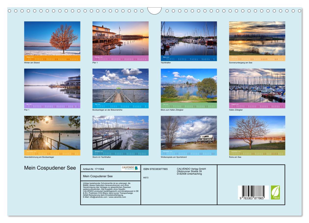 Bild: 9783383877865 | Mein Cospudener See (Wandkalender 2025 DIN A3 quer), CALVENDO...