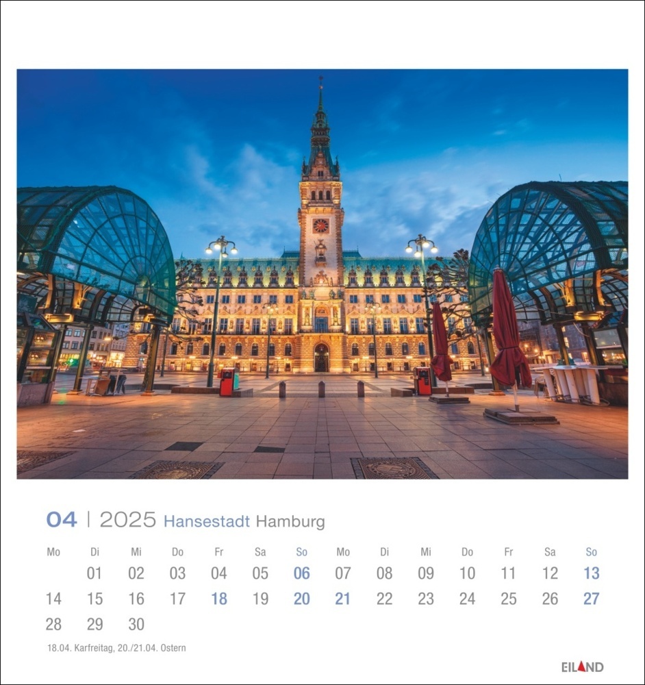 Bild: 9783964023261 | Hansestadt Hamburg Postkartenkalender 2025 | Kalender | Spiralbindung