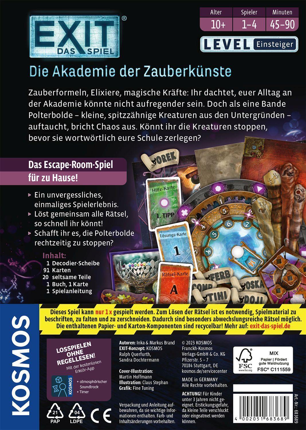 Bild: 4002051683689 | EXIT® - Das Spiel: Die Akademie der Zauberkünste | Spiel | Spiel