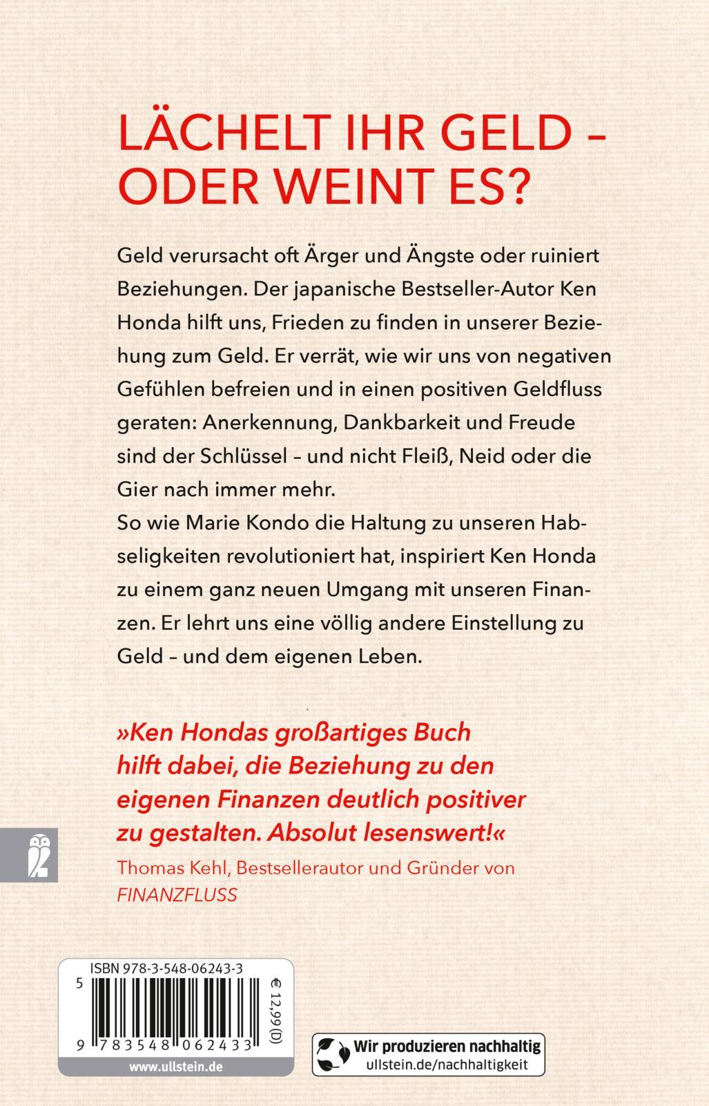 Rückseite: 9783548062433 | Happy Money | Ken Honda | Taschenbuch | 256 S. | Deutsch | 2020