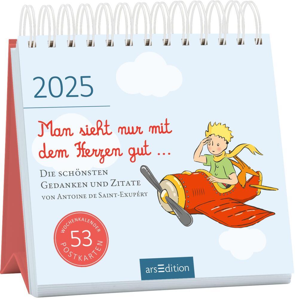 Cover: 4014489132837 | Postkartenkalender Man sieht nur mit dem Herzen gut 2025 | Kalender