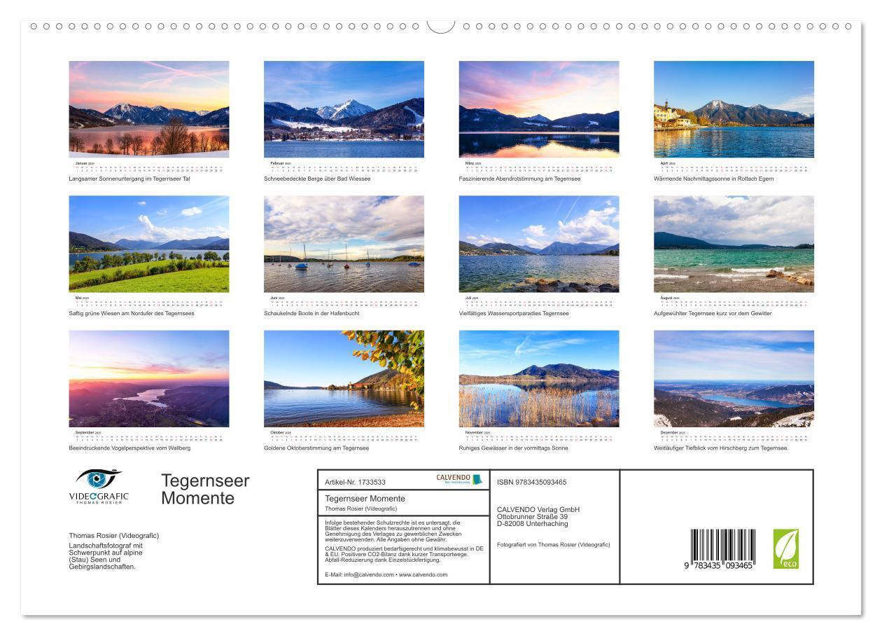 Bild: 9783435093465 | Tegernseer Momente (hochwertiger Premium Wandkalender 2025 DIN A2...