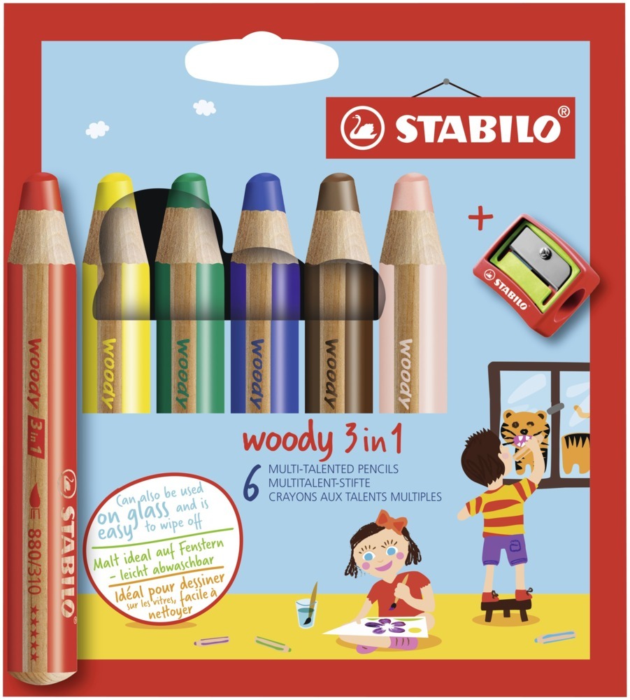 Cover: 4006381346900 | Buntstift, Wasserfarbe &amp; Wachsmalkreide - STABILO woody 3 in 1 -...