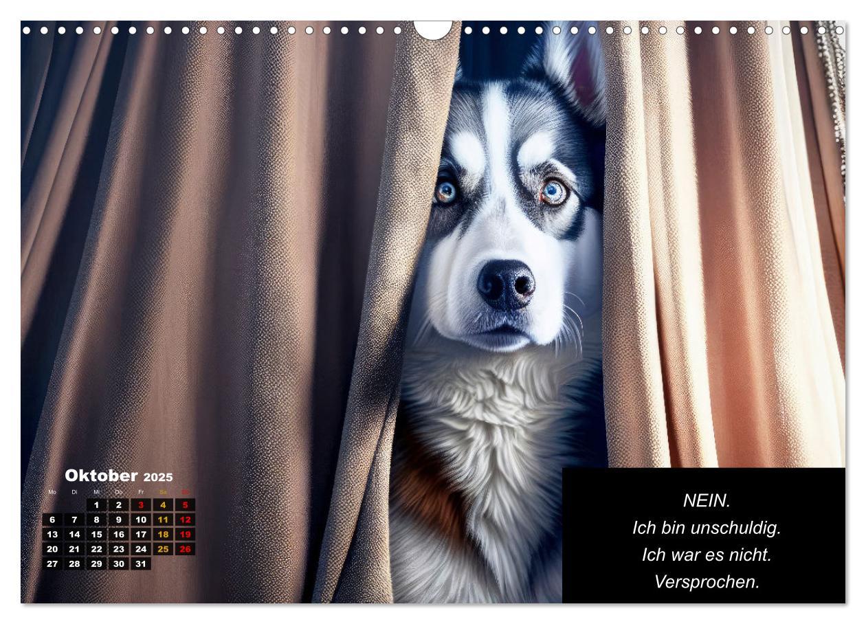 Bild: 9783435647200 | Der tierisch lustige Husky Kalender (Wandkalender 2025 DIN A3...