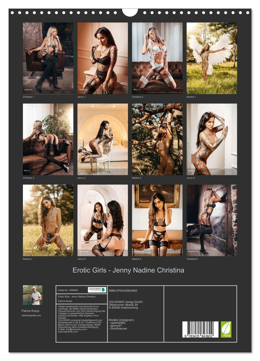 Bild: 9783435843602 | Erotic Girls - Jenny Nadine Christina (Wandkalender 2025 DIN A3...