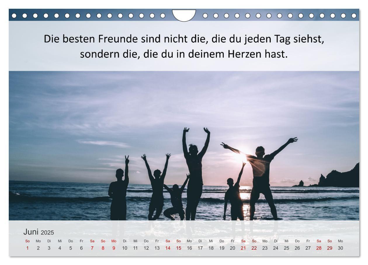 Bild: 9783435020768 | Motivationssprüche Freundschaft (Wandkalender 2025 DIN A4 quer),...