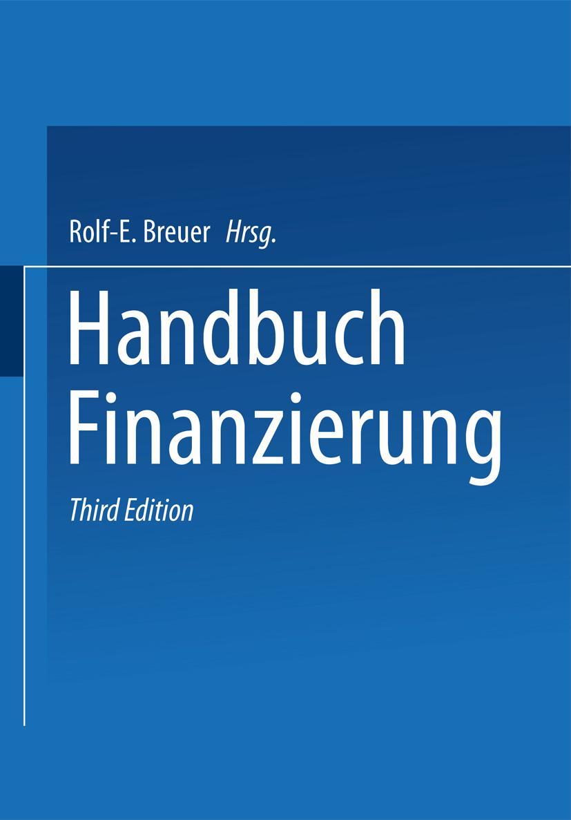 Cover: 9783322899347 | Handbuch Finanzierung | Rolf-E. Breuer | Taschenbuch | xxx | Deutsch