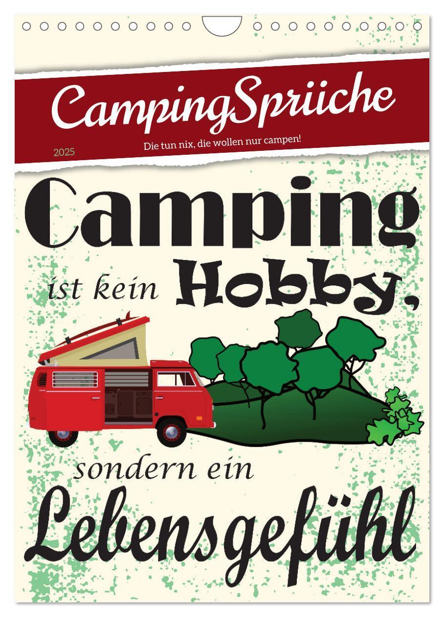 Cover: 9783435889983 | CampingSprüche (Wandkalender 2025 DIN A4 hoch), CALVENDO...