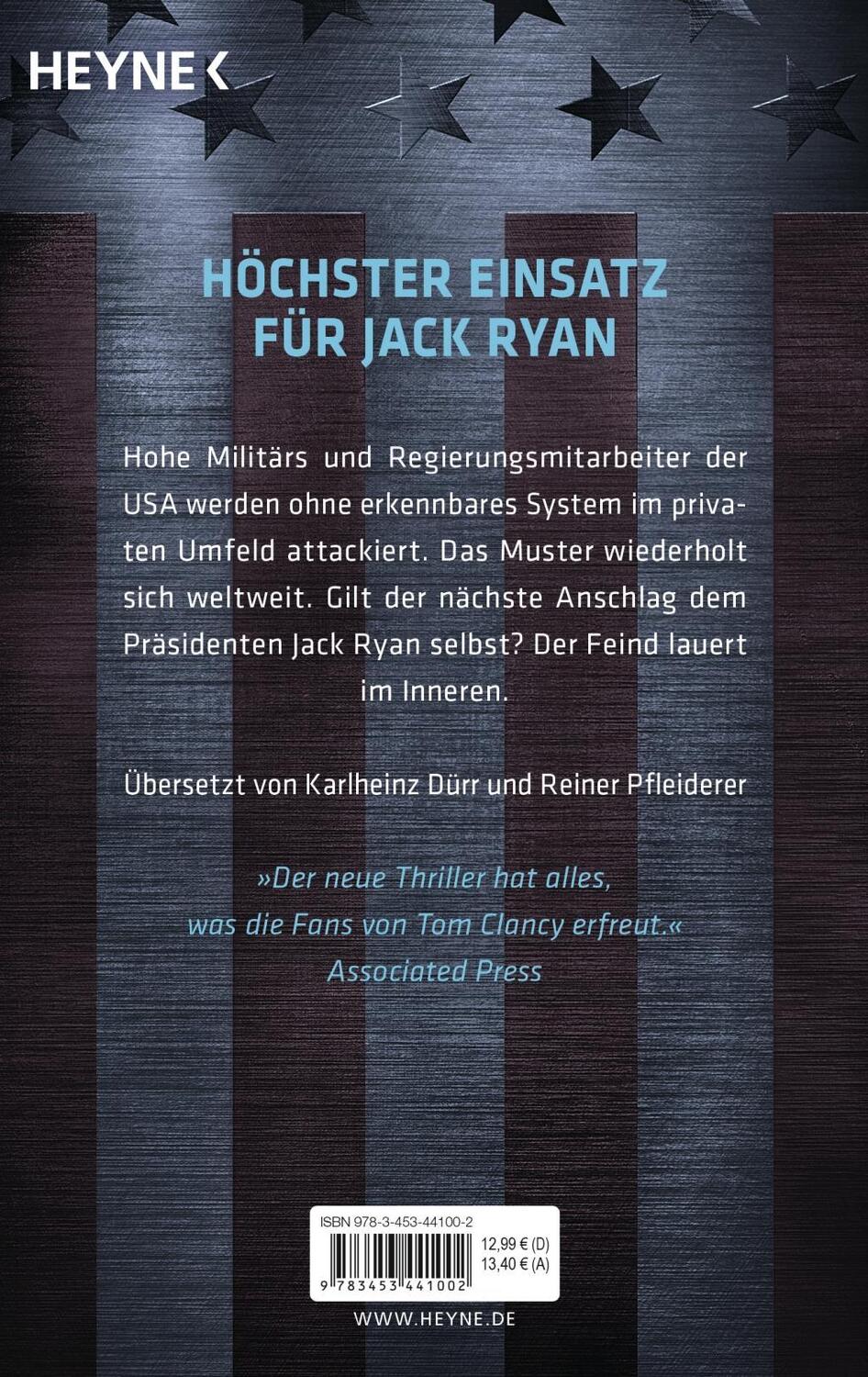 Bild: 9783453441002 | Anschlag auf den Präsidenten | Thriller | Tom Clancy (u. a.) | Buch