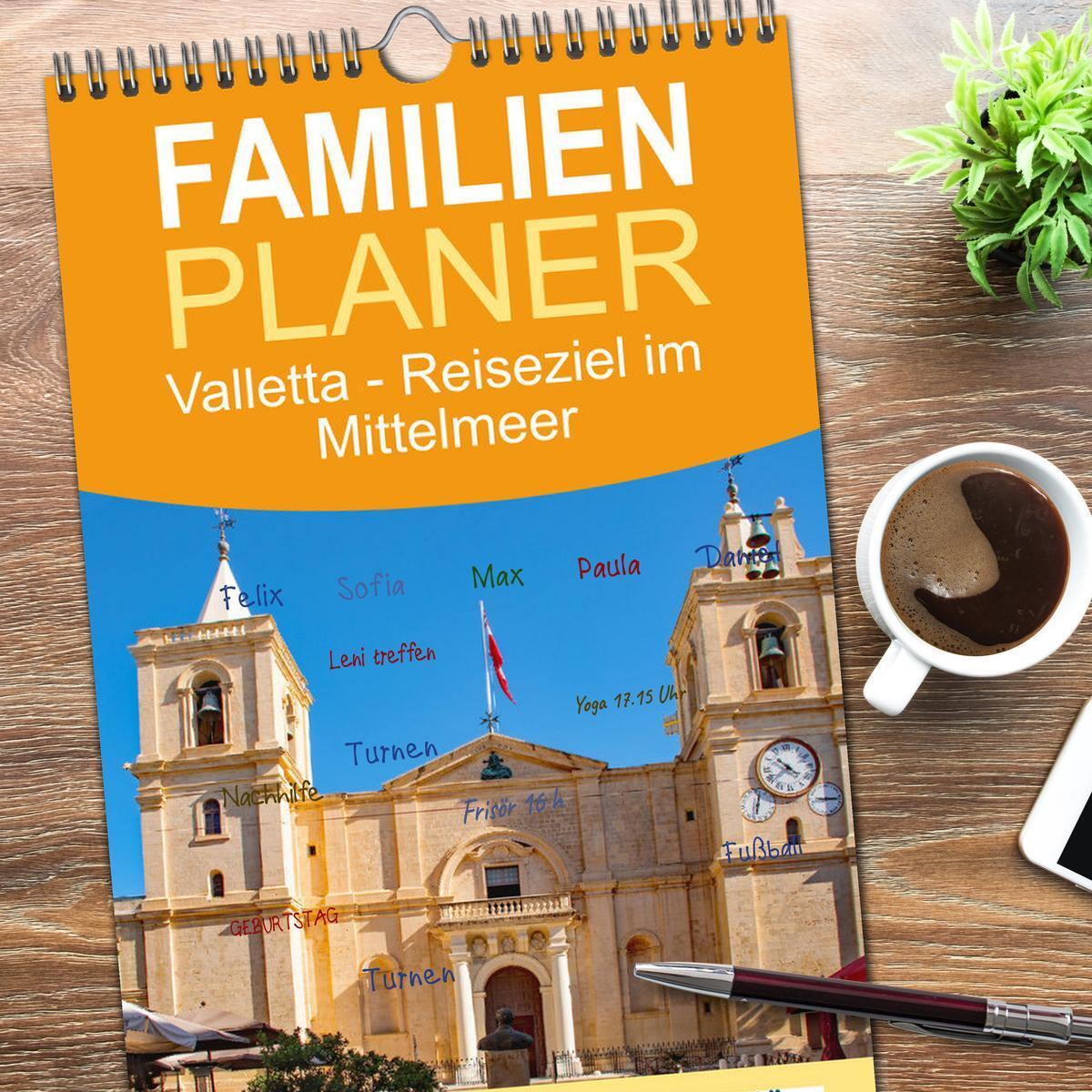 Bild: 9783457093207 | Familienplaner 2025 - Valletta - Reiseziel im Mittelmeer mit 5...