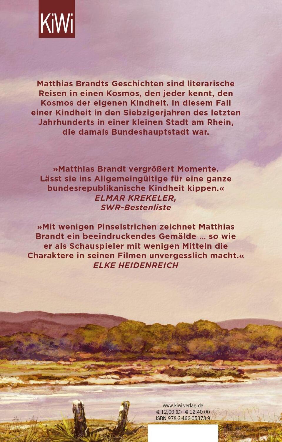 Rückseite: 9783462053739 | Raumpatrouille | Geschichten | Matthias Brandt | Buch | 160 S. | 2019