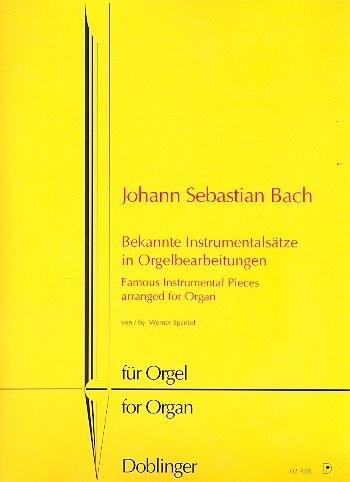 Cover: 9790012190837 | Bekannte Instrumentalsätze in Orgelbearbeitungen | Bach