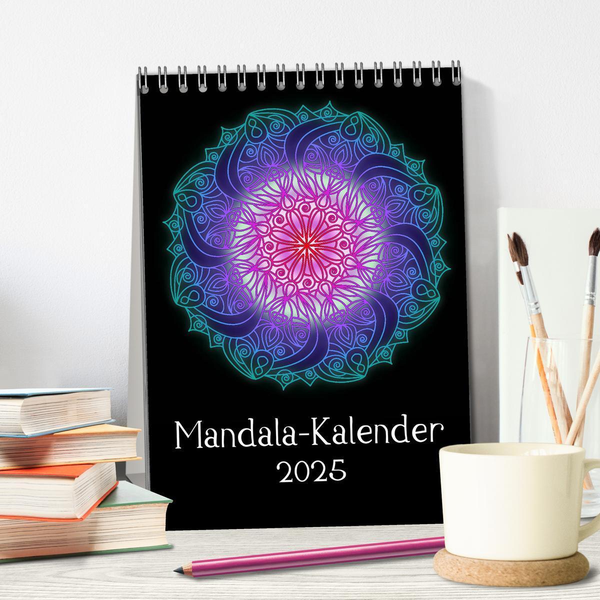 Bild: 9783435951956 | Mandala-Kalender 2025 (Tischkalender 2025 DIN A5 hoch), CALVENDO...