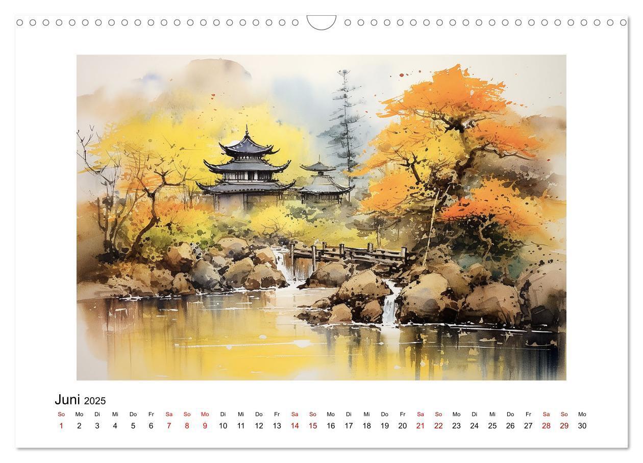 Bild: 9783383794681 | Heiwa - Friedliche Aquarelle im japanischen Stil (Wandkalender 2025...