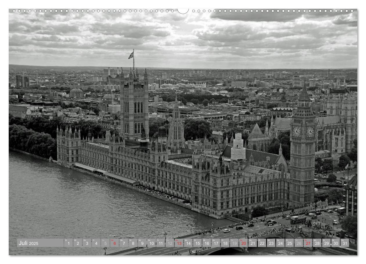 Bild: 9783435700455 | London in Schwarz-Weiß (Wandkalender 2025 DIN A2 quer), CALVENDO...