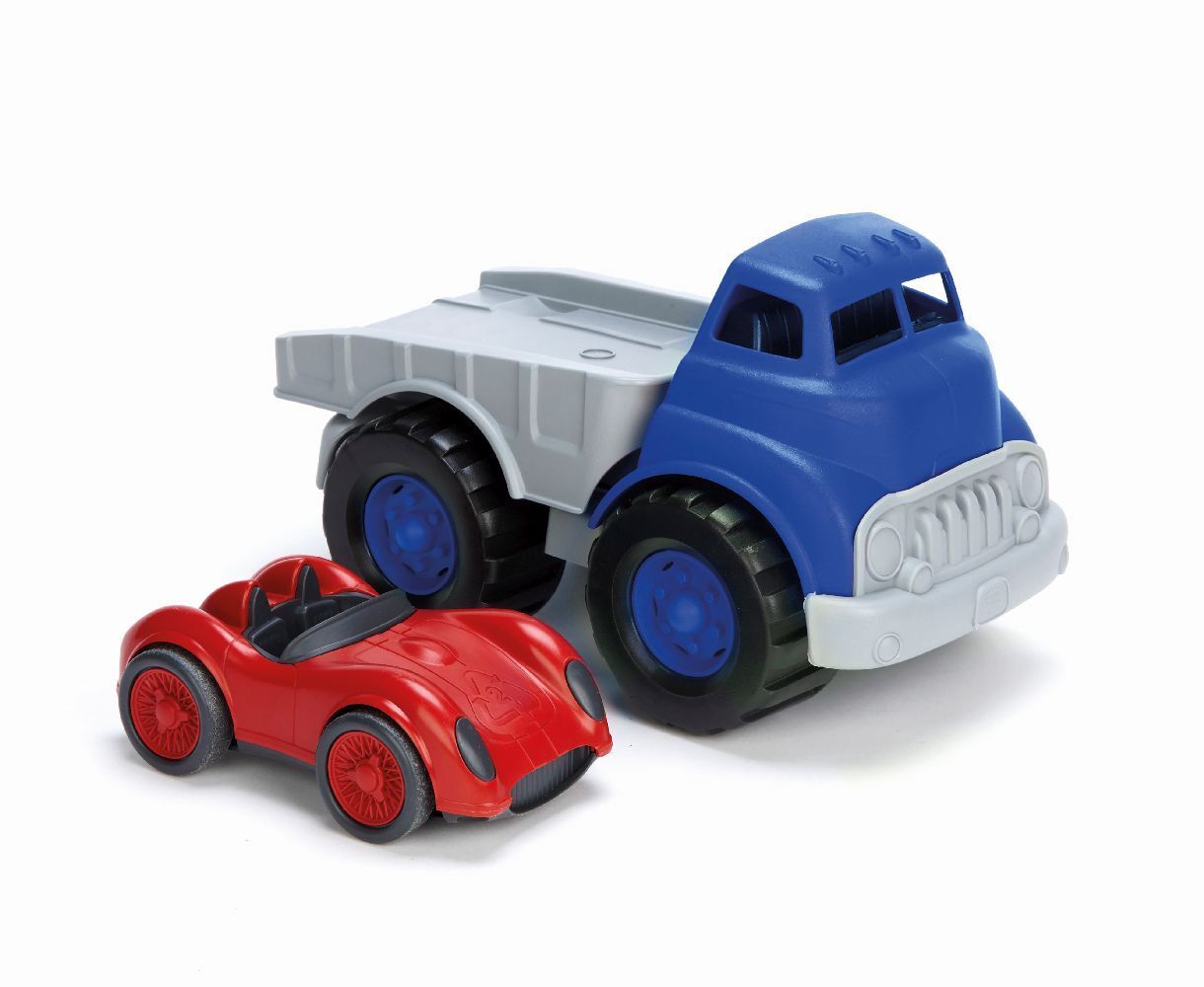 Bild: 793573714817 | GREENTOYS - Tieflader mit rotem Rennwagen | Stück | 2023 | GREENTOYS